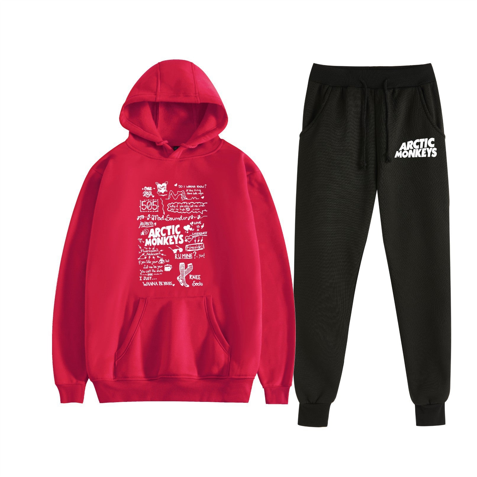 Multi Colored Arctic Monkeys Hoodie and Sweatpants