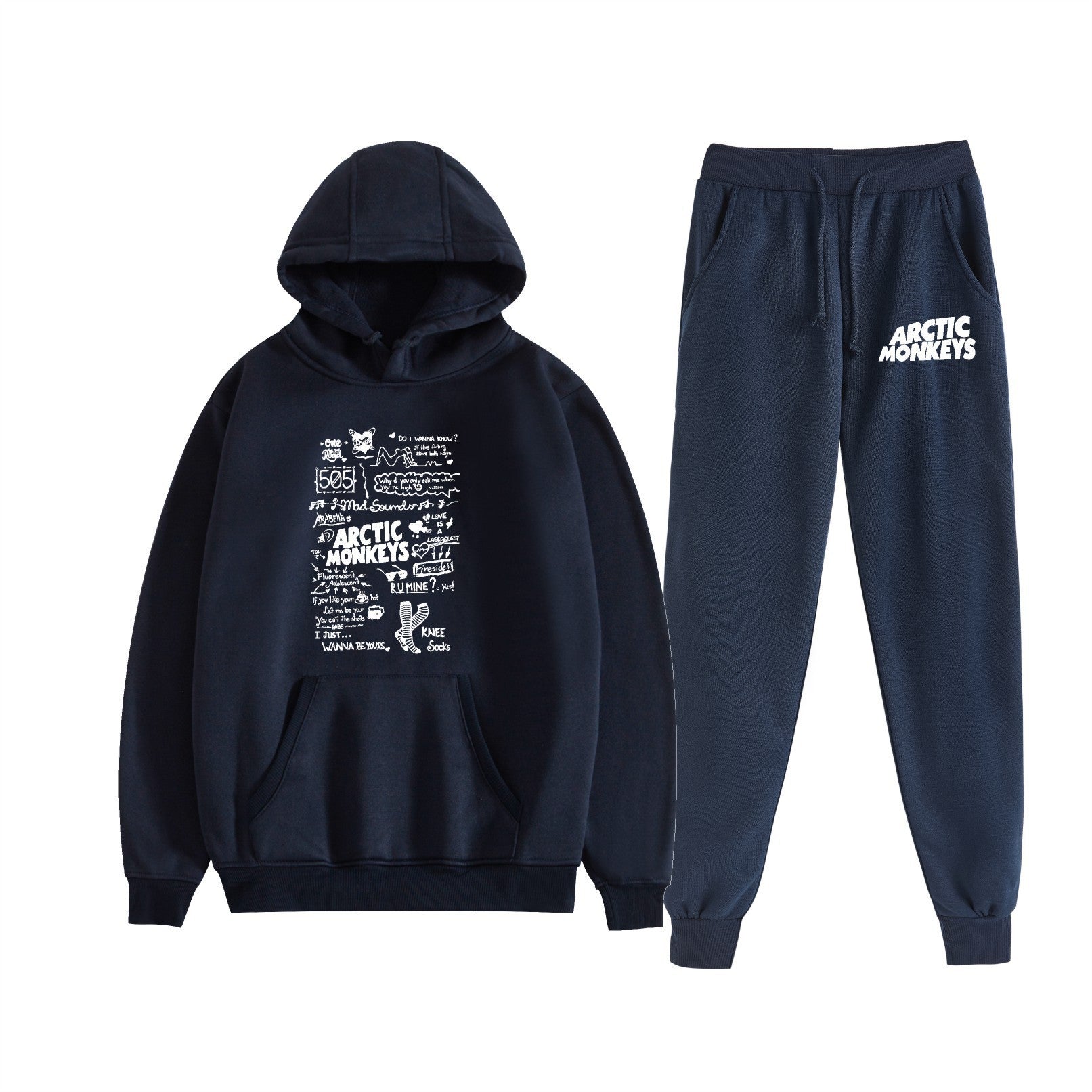 Multi Colored Arctic Monkeys Hoodie and Sweatpants