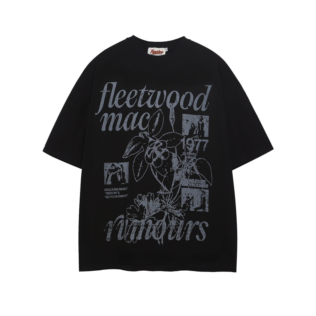 vintage printed short sleeve t shirt