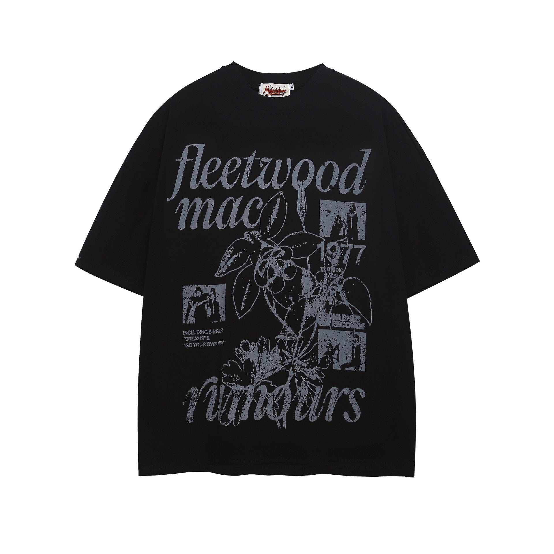 vintage printed short sleeve t shirt