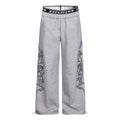 Cross printed casual pants