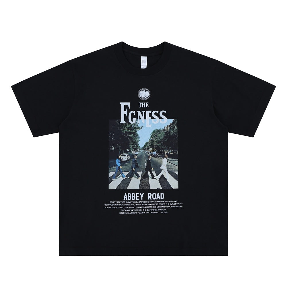Unisex Short Sleeve Rock Print T-Shirt