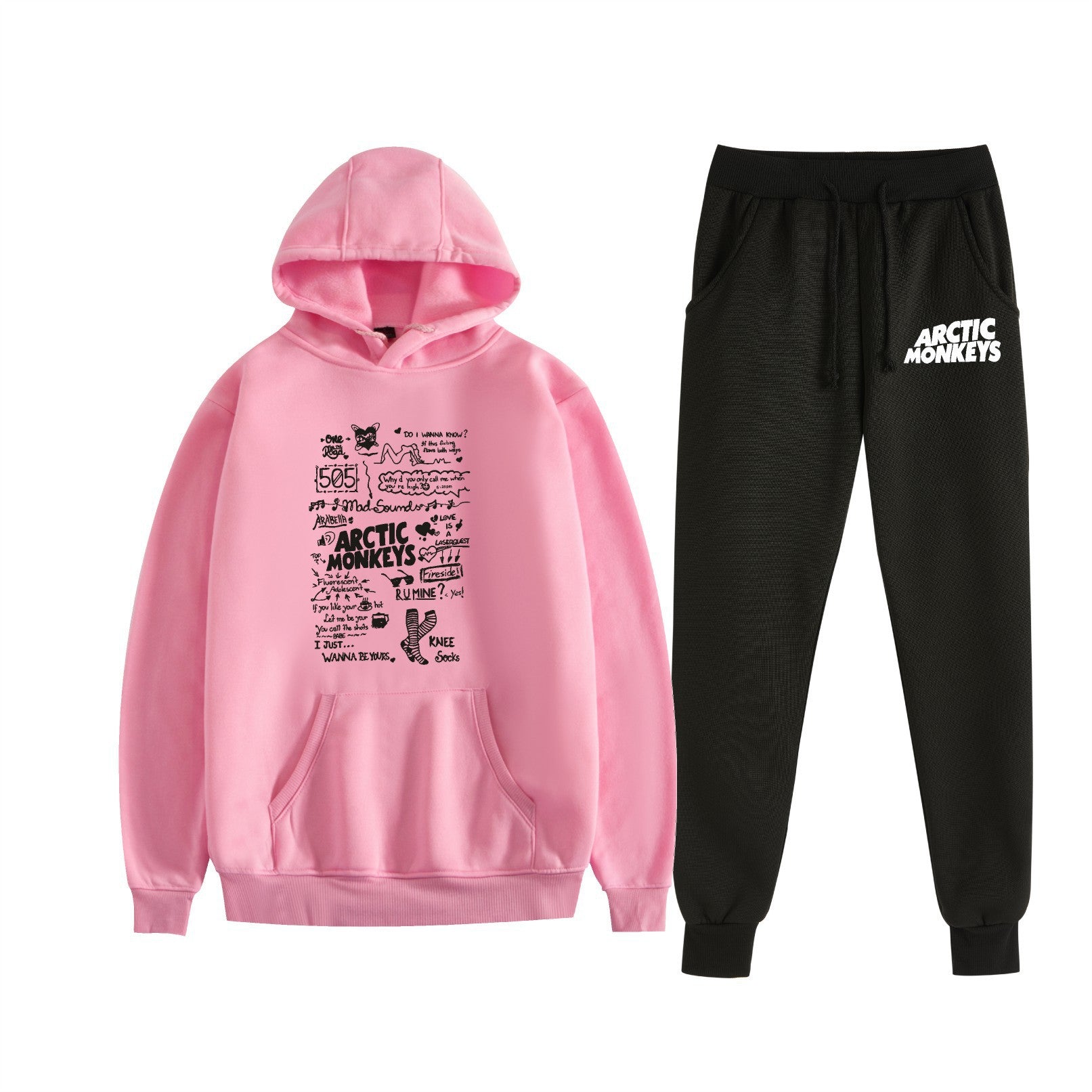 Multi Colored Arctic Monkeys Hoodie and Sweatpants
