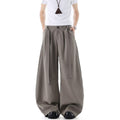 Commute Loose Drape Suit Pants, Slim Straight Leg Long Pants