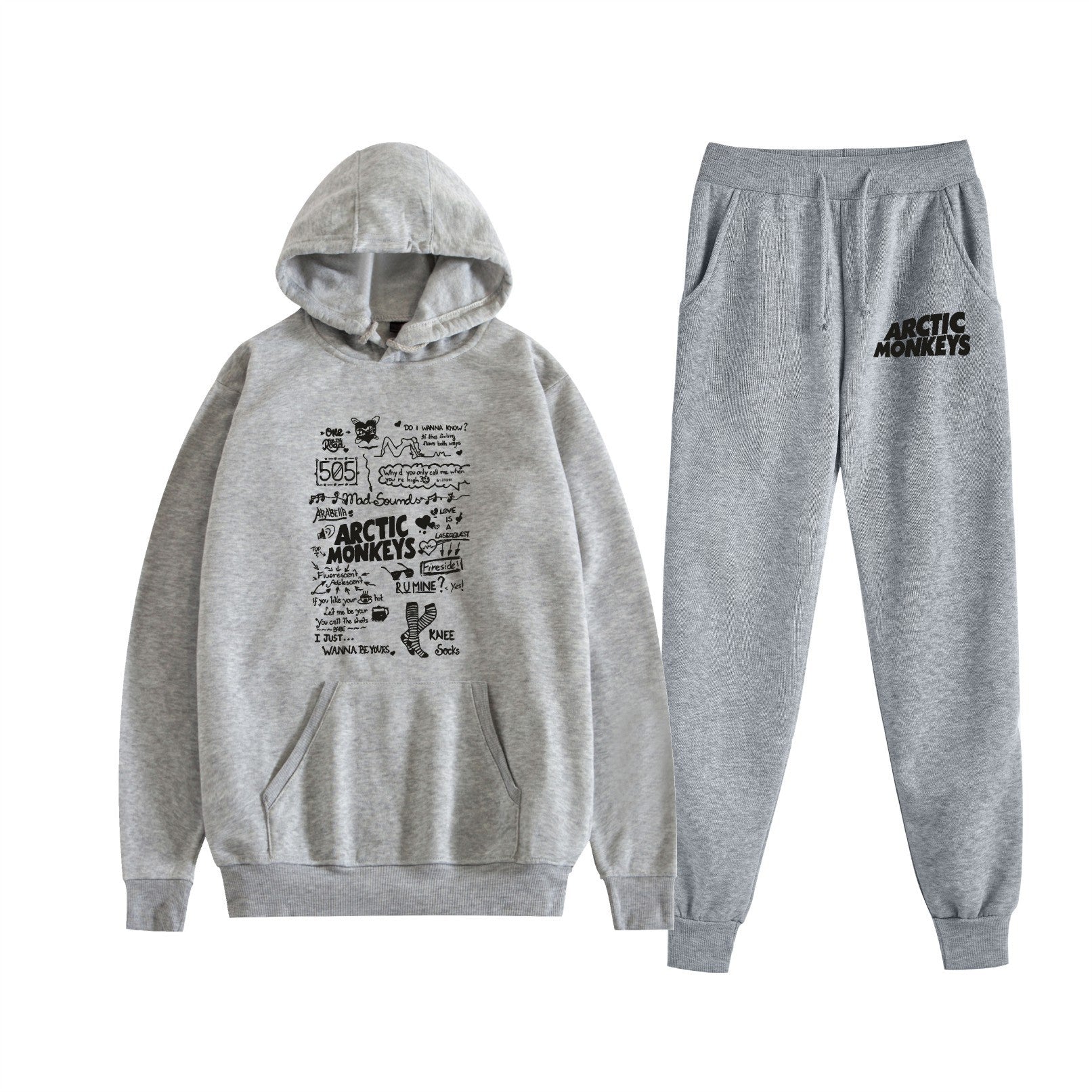 Multi Colored Arctic Monkeys Hoodie and Sweatpants