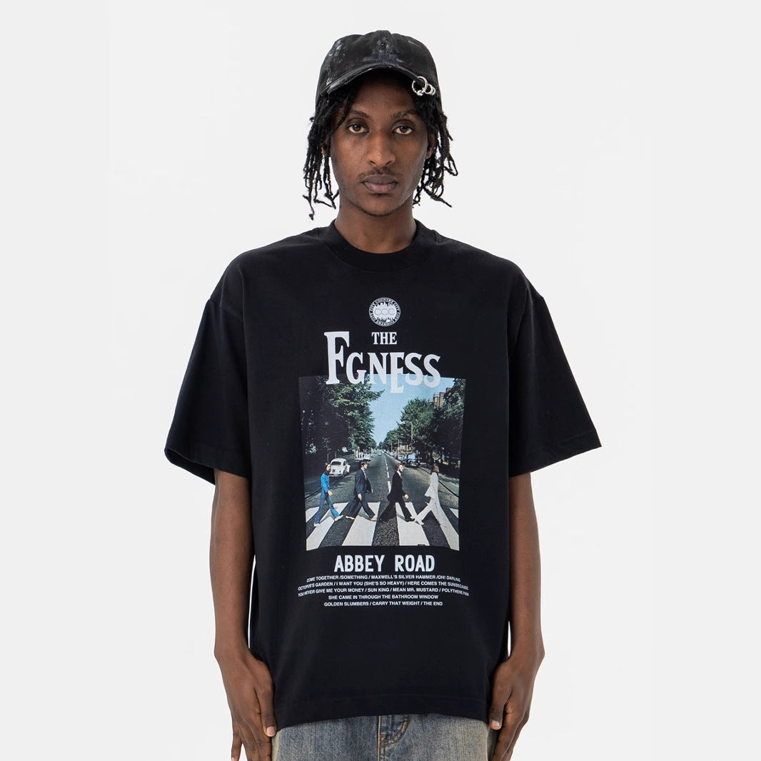 Unisex Short Sleeve Rock Print T-Shirt