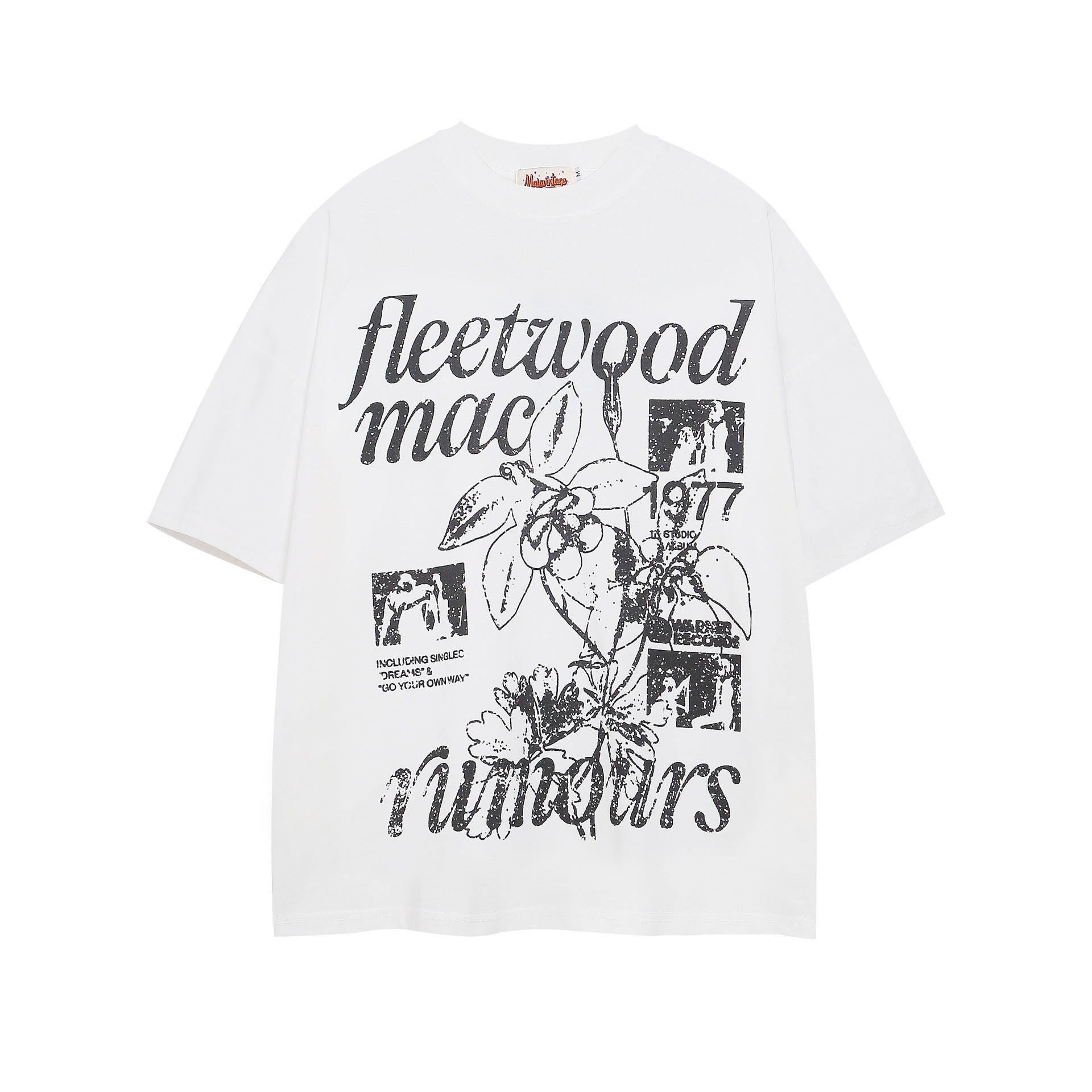 vintage printed short sleeve t shirt