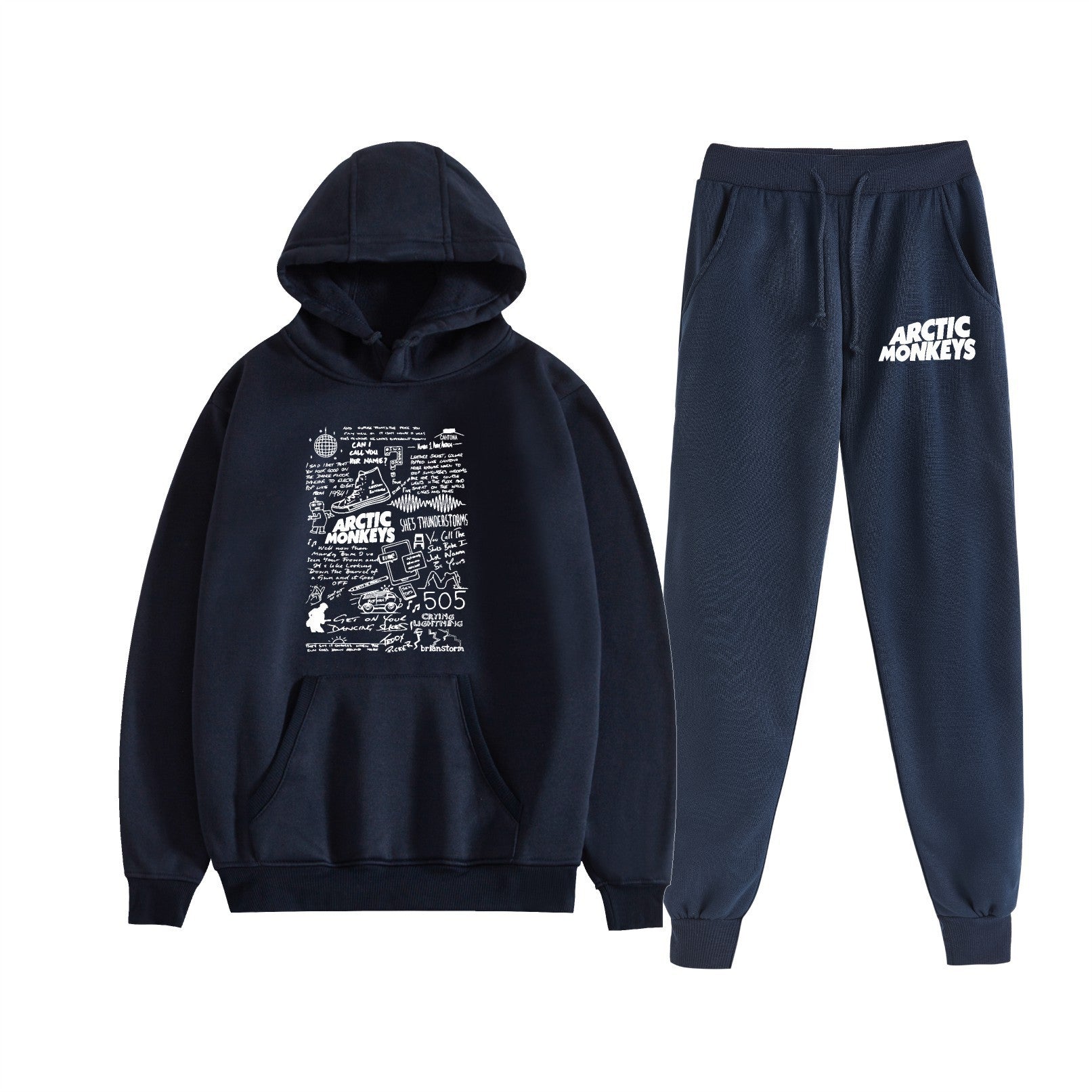 Multi Colored Arctic Monkeys Hoodie and Sweatpants
