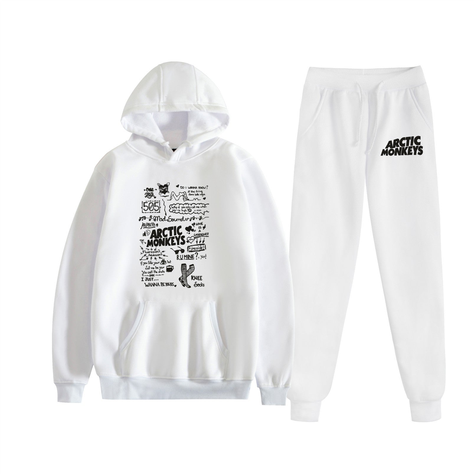 Multi Colored Arctic Monkeys Hoodie and Sweatpants